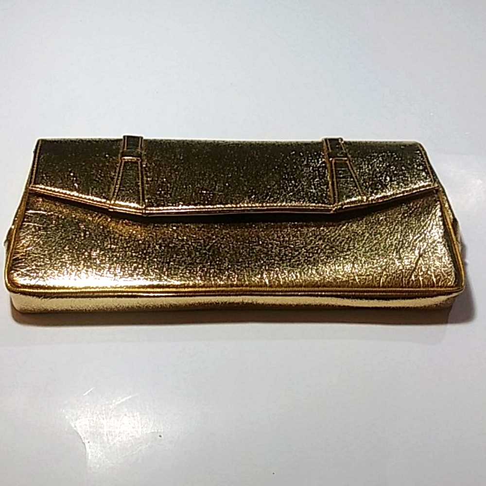 Vintage Gold Metallic Clutch by Paristyle